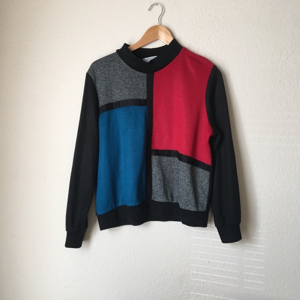 vintage colorblock sweater